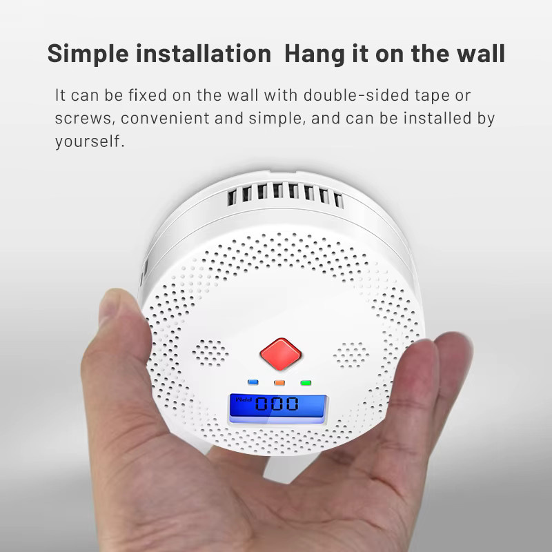 Tuya WiFi Smart Kohlenmonoxid-Detektor mit LCD Digital Display und 85dB Alarm in Weiß - Bild 4