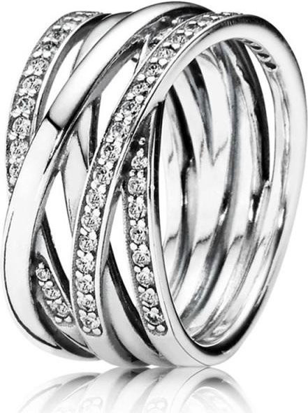 Allbestart Ring 925 Silber, Zirkonia, Damen, Crossover-Triple-Band - Bild 1