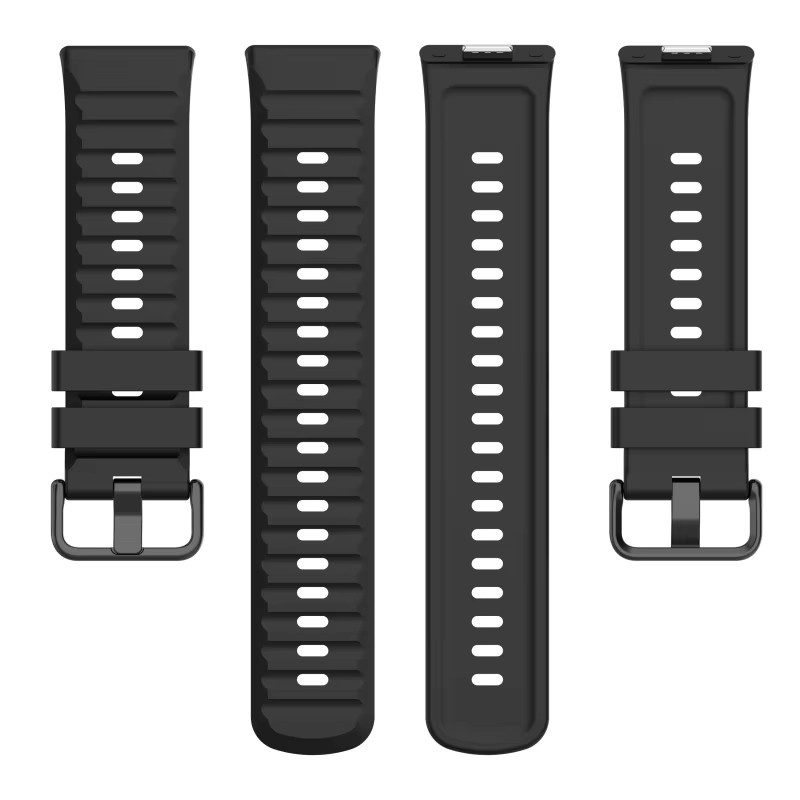 jansin Uhrenarmband Silikon, Schwarz, Unisex - Bild 5