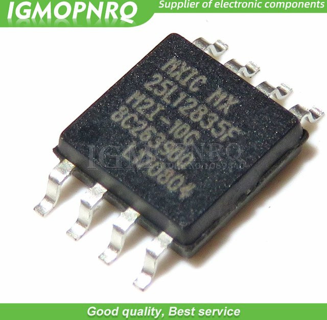 5 Stück MX25L12835FM2I-10G Flash-Speicherchip im SOP-8 Gehäuse in Schwarz - Bild 1