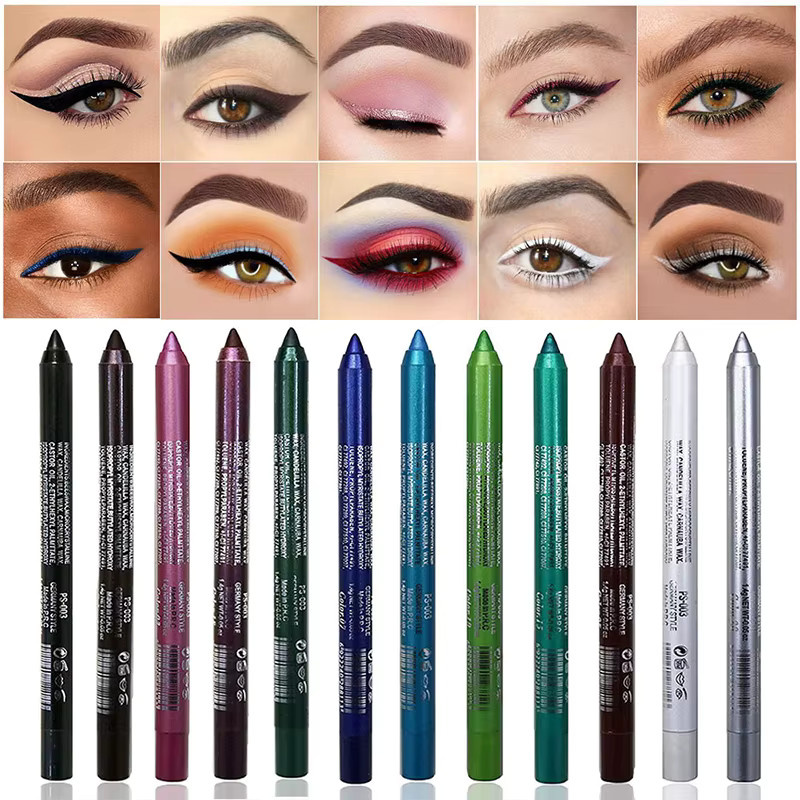 FEIMUKO Lidschattenstift, 14 Farben, Glitzer Eyeliner Gel, Unisex - Bild 3