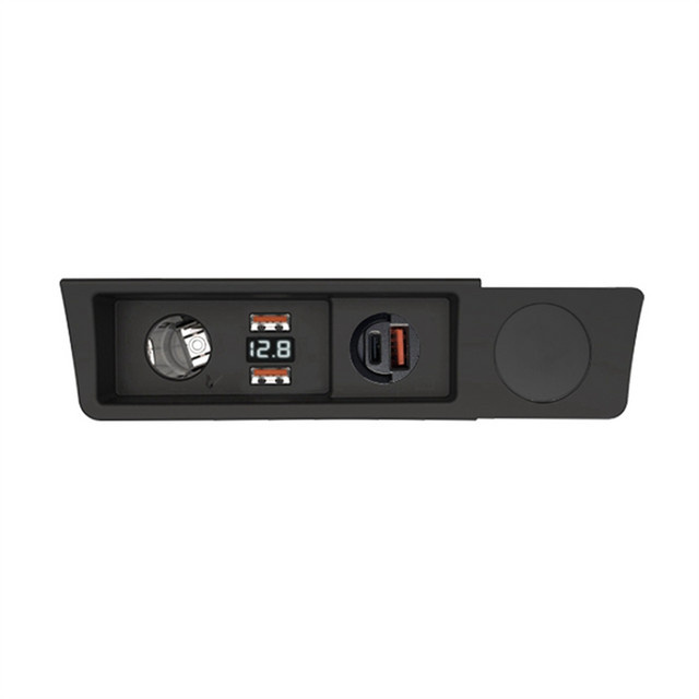 Autoladegerät für VW Passat B6 B7 CC R36 mit USB-C und USB-A Schnellladung 3A, Schwarz - Bild 1