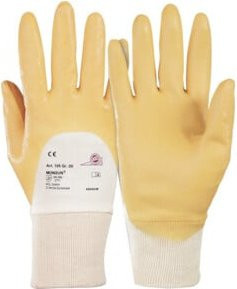 Honeywell Monsun Arbeitshandschuhe aus BW-Trikot mit Nitrilbeschichtung, Farbe Curry Gelb, Größe 10, EN 388 PSA II - Bild 1