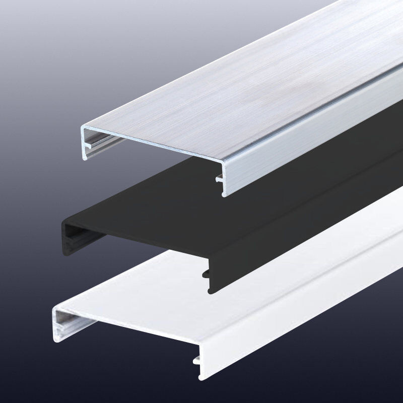 T&J Aluminium Klemmdeckel für 60 mm Verlegeprofile in Anthrazit, Weiß oder Silber - Bild 1