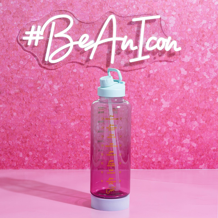 Paris Hilton Motivations-Trinkflasche in Pink/Blau mit 2l Füllmenge - Bild 2