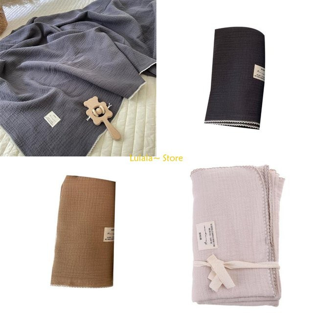 Y4QA Doppellagige Babyhandtuch-Baumwolldecke für Neugeborene und Kleinkinder als SwaddleWrap - Bild 1
