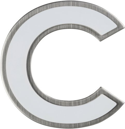 ALPERTEC Hausnummer C in Weiß aus Kunststoff, B/H/T: 11,7 x 17,0 x 1,8 cm - Bild 1