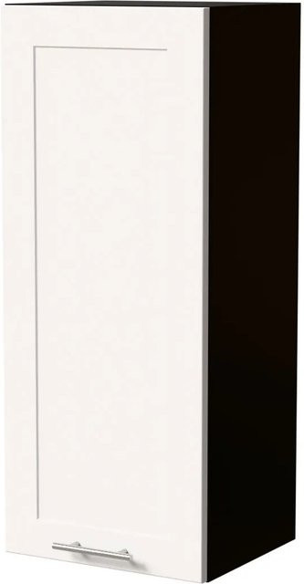 Feldmann-Wohnen Hängeschrank Oslo W4/40 in Schwarz und Weiß Matt, B/T/H: 40 x 32,5 x 96 cm - Bild 1