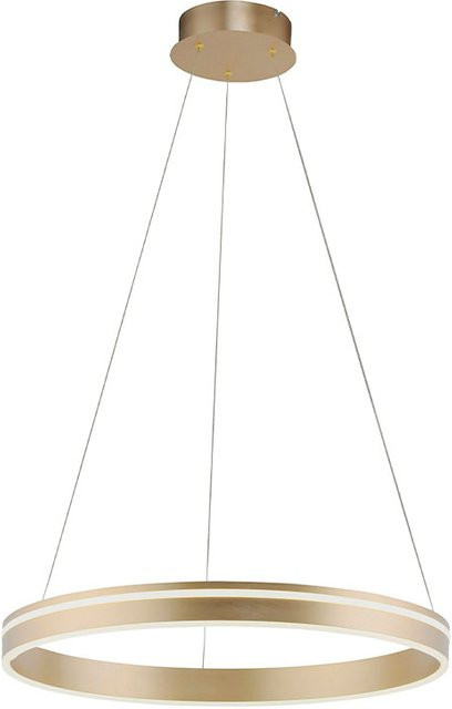 Paul Neuhaus Q-Vito LED-Pendelleuchte Ring Messing dimmbar mit Fernbedienung, Durchmesser: 59 cm - Bild 1