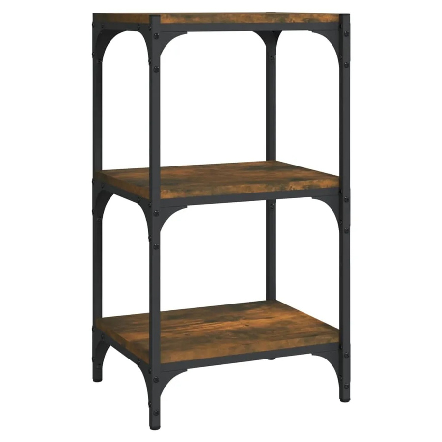 vidaXL Bücherregal im Industrie-Stil aus Holzwerkstoff und Stahl in Braun, B/T/H: 40 x 33 x 70,5 cm - Bild 2