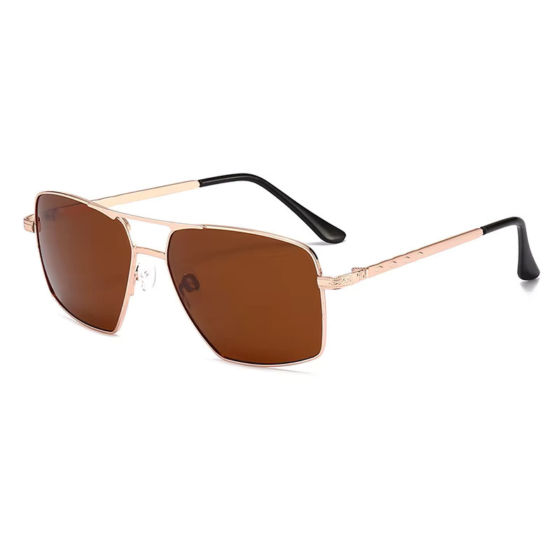 Sonnenbrille square, Vollrand, Metall, braun, Unisex - Bild 2