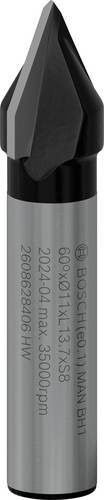 Bosch V-Nutfräser Hartmetall in Silber mit 8 mm Schaftdurchmesser, Ø 11 mm und einer Länge von 45 mm - Bild 1