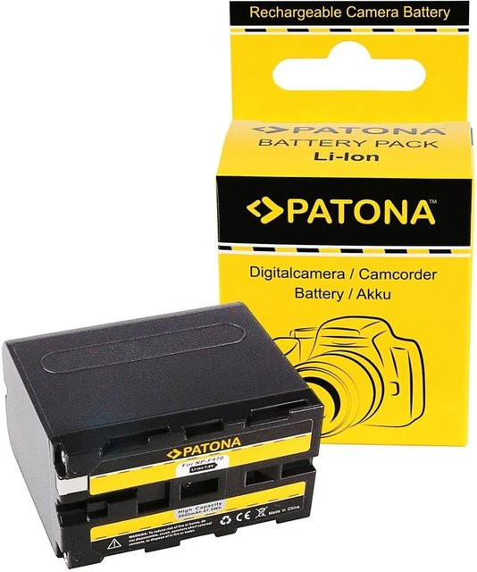 Patona NP-F 970 Li-Ion Ersatzakku für Kamera und Camcorder, 6600 mAh, 7,4 V, 48,8 Wh, Schwarz - Bild 1