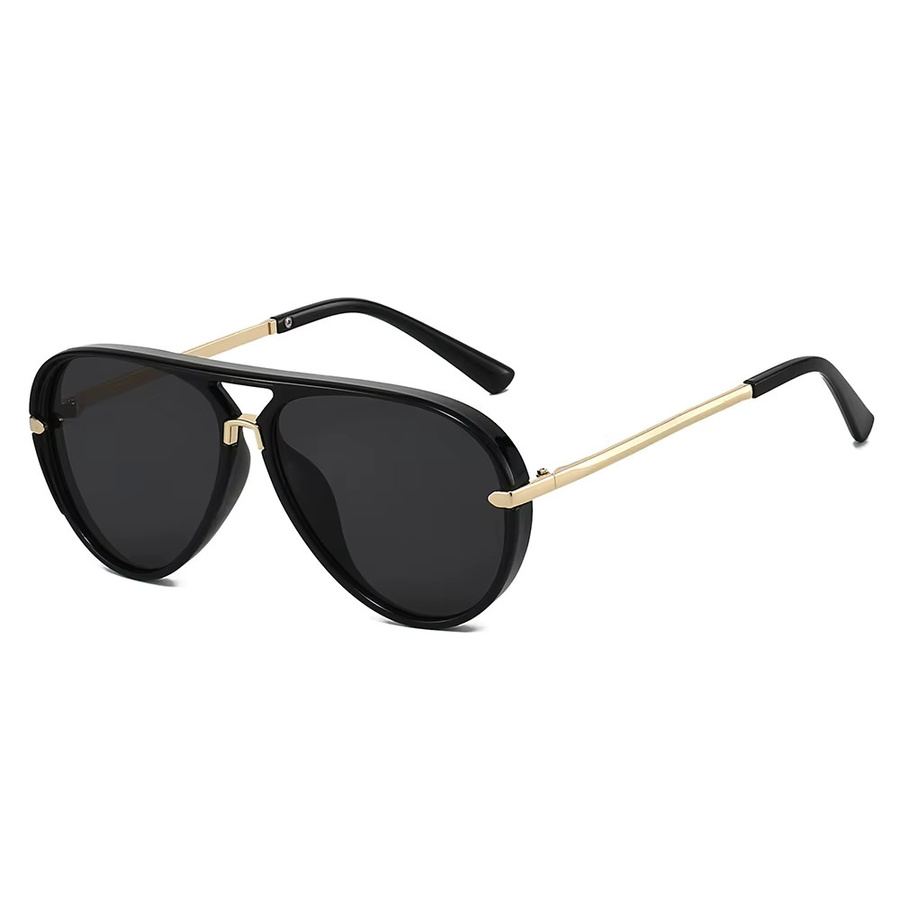 Aviator Sonnenbrille für Damen, Vollrand, schwarz - Bild 2