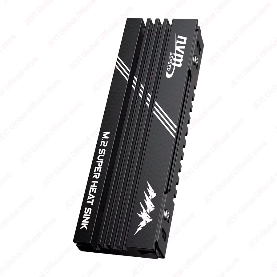 JEYI M.2 2280 SSD-Kühlkörper aus Aluminium für PC und PS5, Schwarz - Bild 3