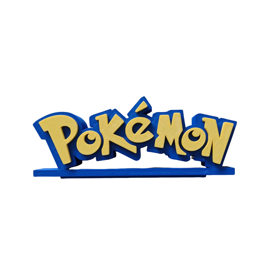 Bandai Pokémon Logo, 3D-Druck, Ornament Schriftart, stehendes Schild Modell - Bild 2