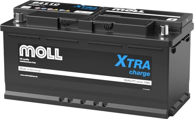 MOLL Xtra Charge Starterbatterie 84110 12V 110Ah 960A in Schwarz - Bild 1