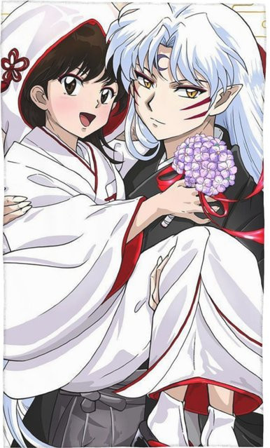 Ka Chen Muxi Baumwollhandtuch Inuyasha Sesshomaru Manga Design, weiß/mehrfarbig, Breite: 30 cm, Höhe: 60 cm - Bild 1