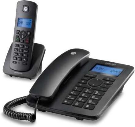 Motorola C4201 Combo Schnurgebundenes Telefon mit Mobilteil in Schwarz - Bild 1