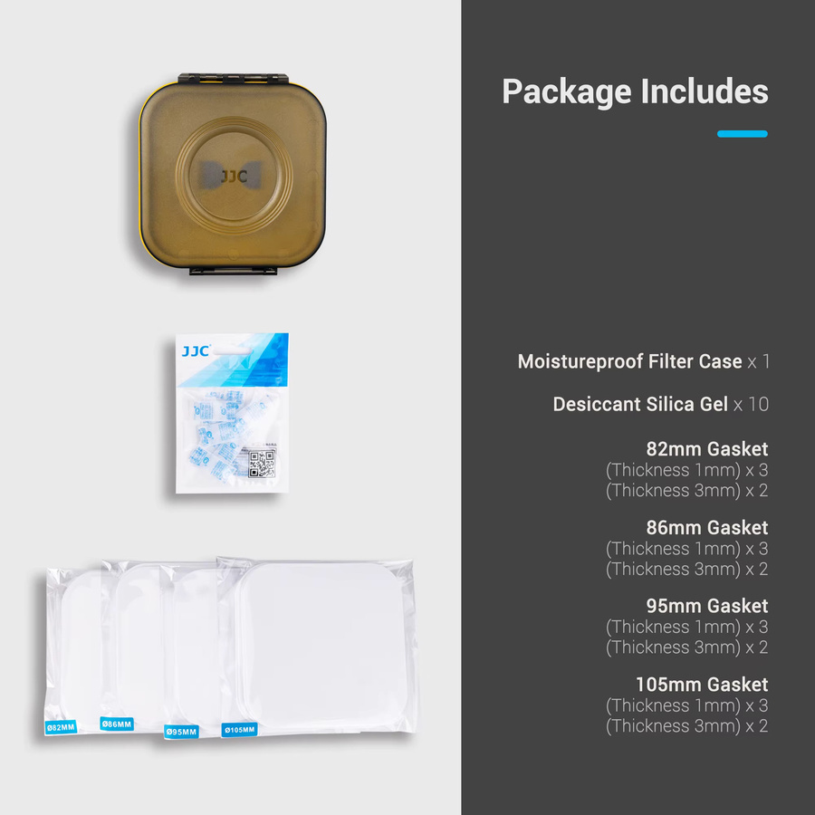 Jjc Filtergehäuse für Linsen mit Dichtung, wasserfeste Aufbewahrungsbox für 82mm, 86mm, 95mm und 105mm UV- und CPL-Filter - Bild 4