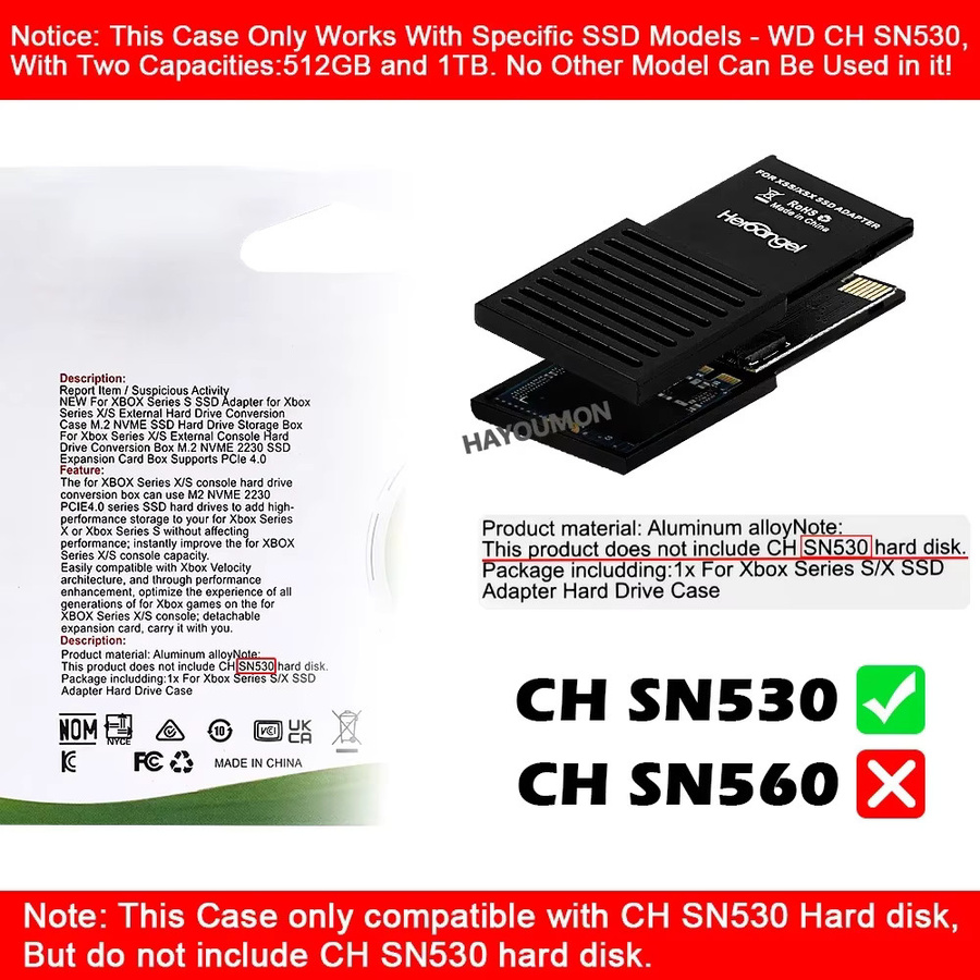 Hayoumon SSD-Adapter M.2 NVMe 2230 Erweiterungskarte für Xbox Series X S in Schwarz - Bild 6