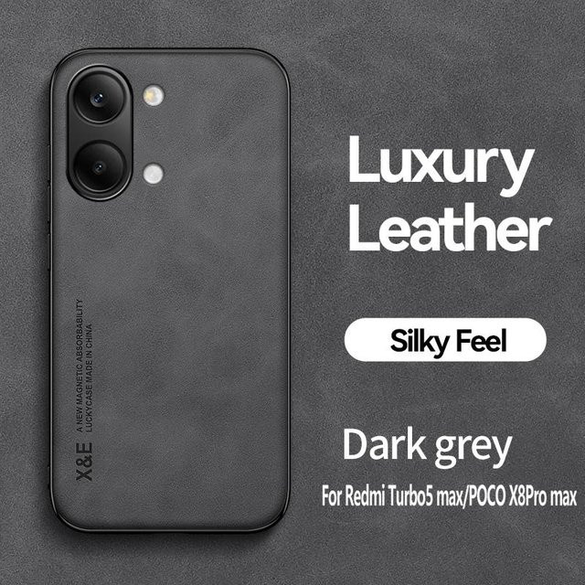 Magnetische Lederhülle für Xiaomi Poco X8 Pro Max mit kabelloser Ladefunktion - Bild 1