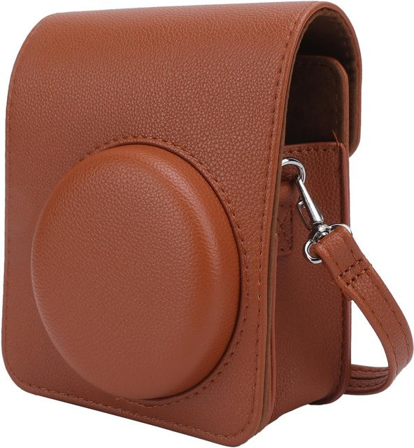 Koogeelife Mini-Kameratasche aus PU-Leder für Instax Mini 40 in Braun - Bild 1