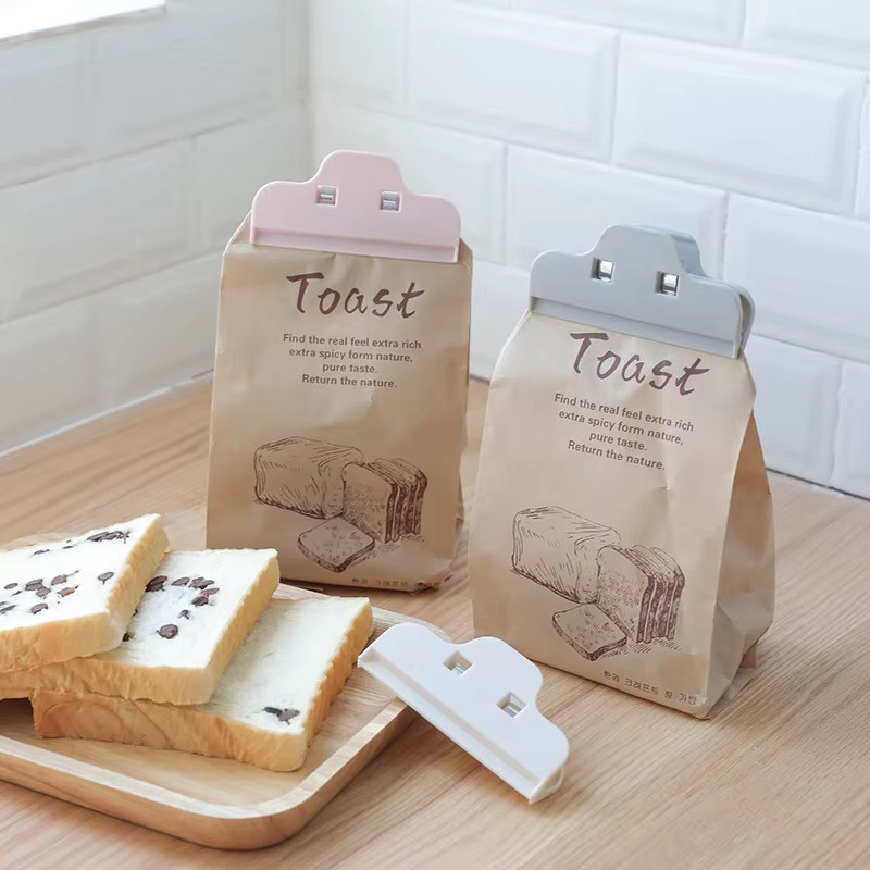 NANCY TINO Lebensmittel-Verschlussklammern aus Kunststoff, 5 Stück, Weiß, Beutelverschließer zum Feuchtigkeitsschutz für Snacks und Milchpulver - Bild 1