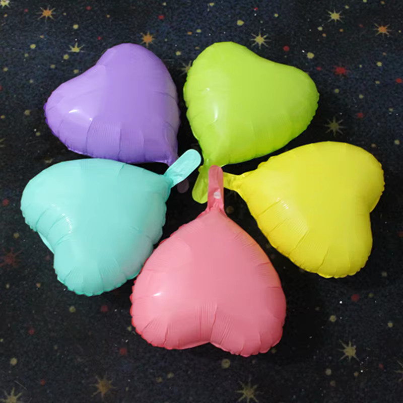 Macaron Herz und Stern Folienballons in Pastellfarben für Geburtstage und Hochzeiten, 45,72 cm Durchmesser - Bild 2