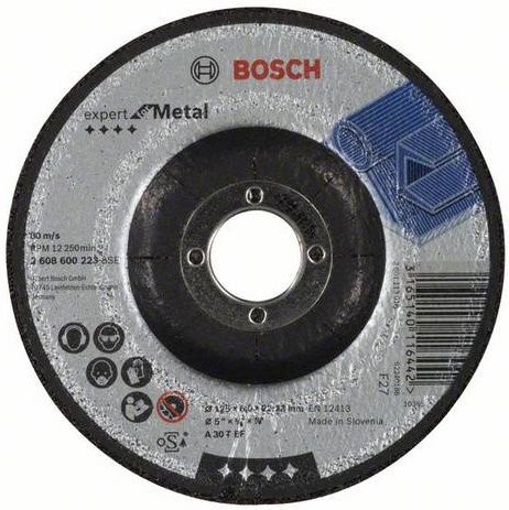 Bosch Schruppscheibe gekröpft Expert for Metal A 30 T BF in Grau, Durchmesser: 125 mm, Bohrungs-Ø: 22,23 mm - Bild 1