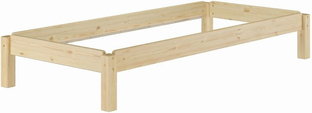 Erst-Holz Stapelbares Einzelbett Futonbett aus Kiefer Unbehandelt Modell 48 B/T/H: 90 x 200 x 35 cm - Bild 1