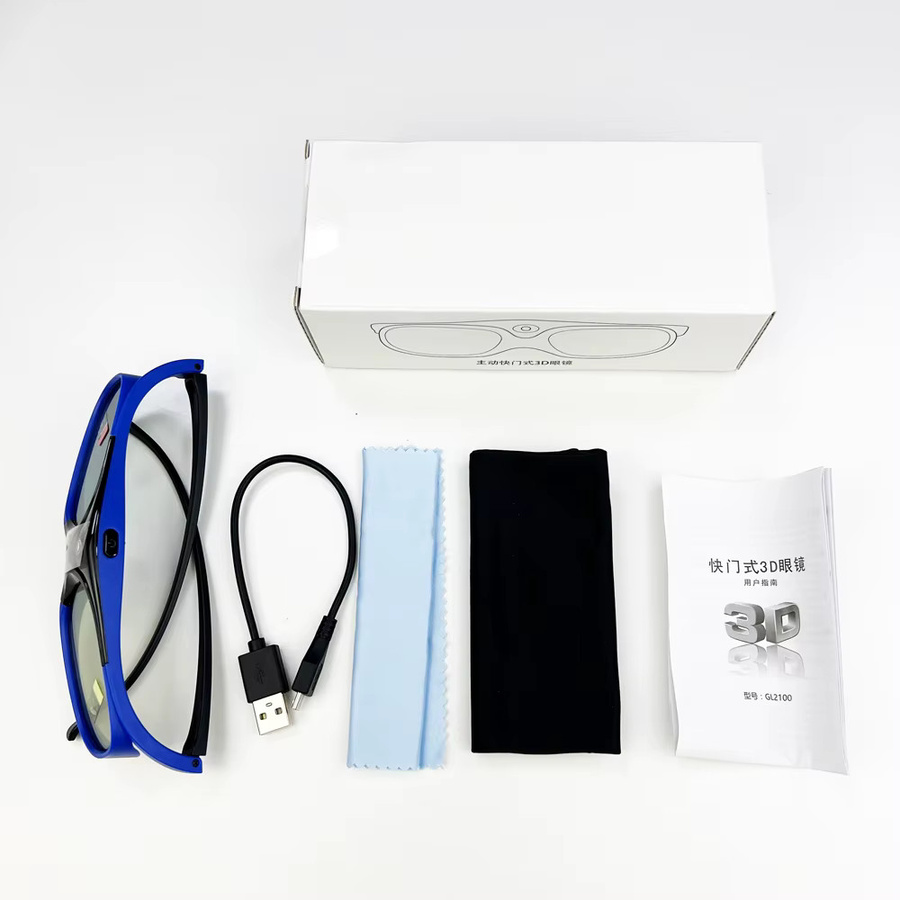 Yovanxer 2er-Set 3D Active Shutter Brillen 96-144Hz für BenQ Acer Optoma JmGo XGIMI Projektoren in Schwarz und Blau - Bild 4