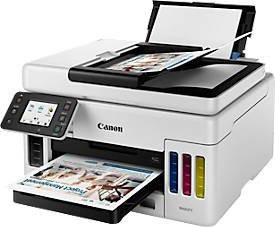 Canon MAXIFY GX6050 Tintenstrahl-Multifunktionsdrucker in Weiß mit Tintentank-System, Drucken, Scannen und Kopieren, A4, WLAN und LAN - Bild 1