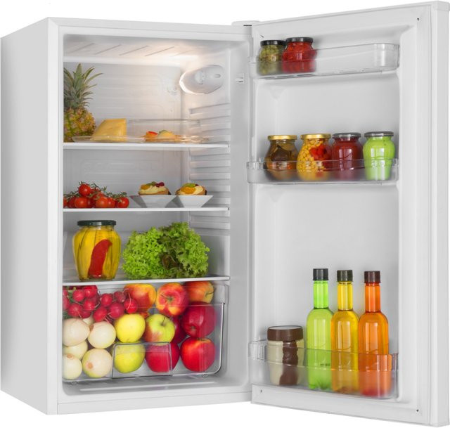 Amica Tischkühlschrank VKS 351 155 W in Weiß mit LED-Innenbeleuchtung und Glasregalen - Bild 1