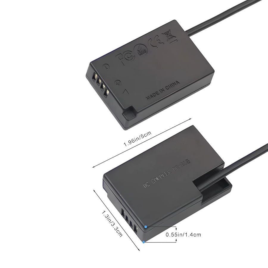 DR-E18 Dummy-Akku DC-Koppler mit halber Dekodierung für Canon LP-E17 Akkus, Farbe: Schwarz - Bild 4