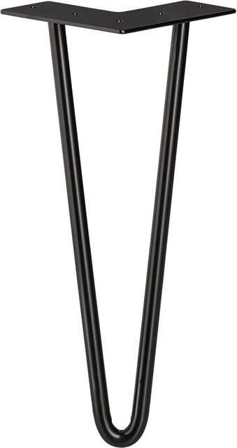 Relaxdays 4er Set Haarnadelbeine aus Edelstahl in Schwarz mit 2 Streben, Höhe: 30 cm - Bild 1