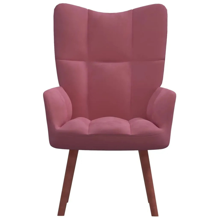 vidaXL Relaxsessel Modell 8 aus rosa Samt mit Armlehnen und integriertem Sitzkomfort, B/T/H: 69,0 x 40,5 x 95,5 cm - Bild 2