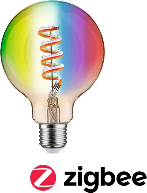 Paulmann Home LED-Leuchtmittel E27 RGBW Globeform Gold dimmbar mit ZigBee und sichtbarem Filament - Bild 1