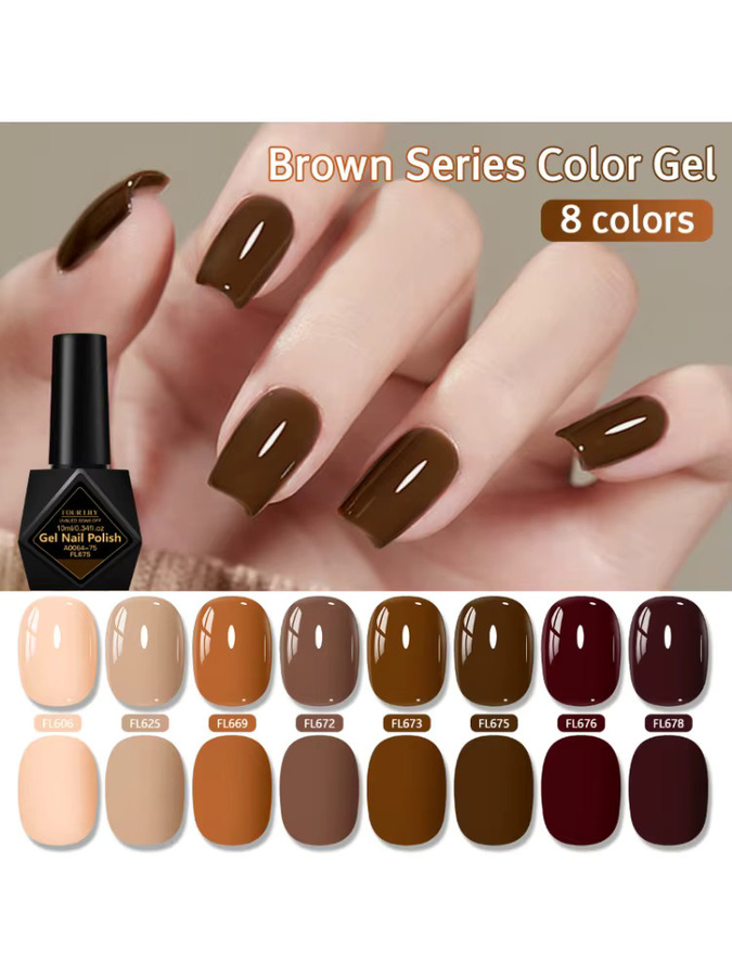 Four Lily Brown Series Nagellack, Gel, Gelb, Glänzend, 10 ml - Bild 7