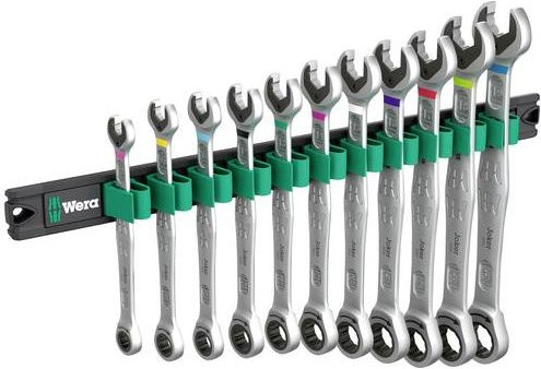 Wera Joker Maul-Ringratschenschlüssel-Satz 11-teilig 8-19 mm aus Chrom-Molybdän-Stahl in Multicolour - Bild 1