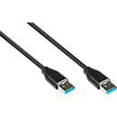 Good Connections USB 3.2 Anschlusskabel USB-A auf USB-A in Schwarz, Länge: 0,5 m, bis 10 Gbit/s - Bild 1