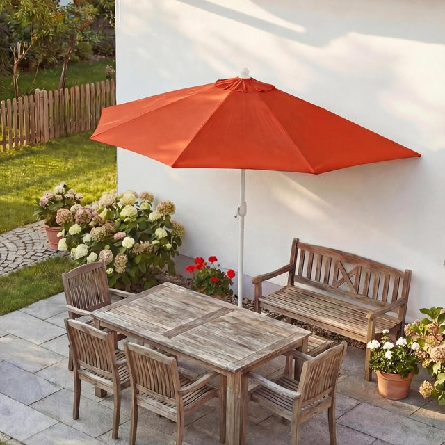 MCW Sonnenschirm Lorca Halbrund in Terracotta mit UV 50+ Schutz, Durchmesser: 270 cm - Bild 2