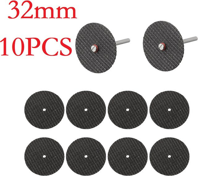 VIBRATITE Ultradünne Schleifscheibe Trennscheibe Rundharz mit 3mm Welle für Winkelschleifer, Durchmesser 32mm - Bild 1