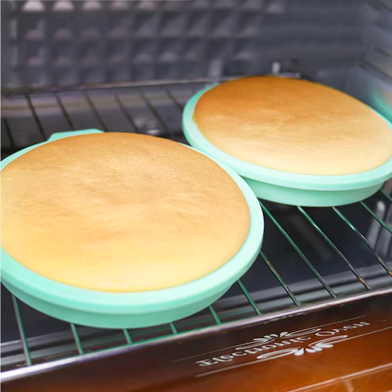 FAIS DU Silikon-Kuchenform Set, rund, grün, Backform für Regenbogen-Kuchen und Mousse - Bild 2