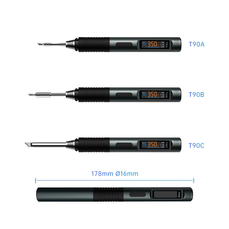 ALIENTEK T90 Lötkolben in Schwarz mit 140W Leistung und präziser Temperaturkontrolle von 80-450 ℃ für C245 und C210 Reparaturwerkzeuge - Bild 2