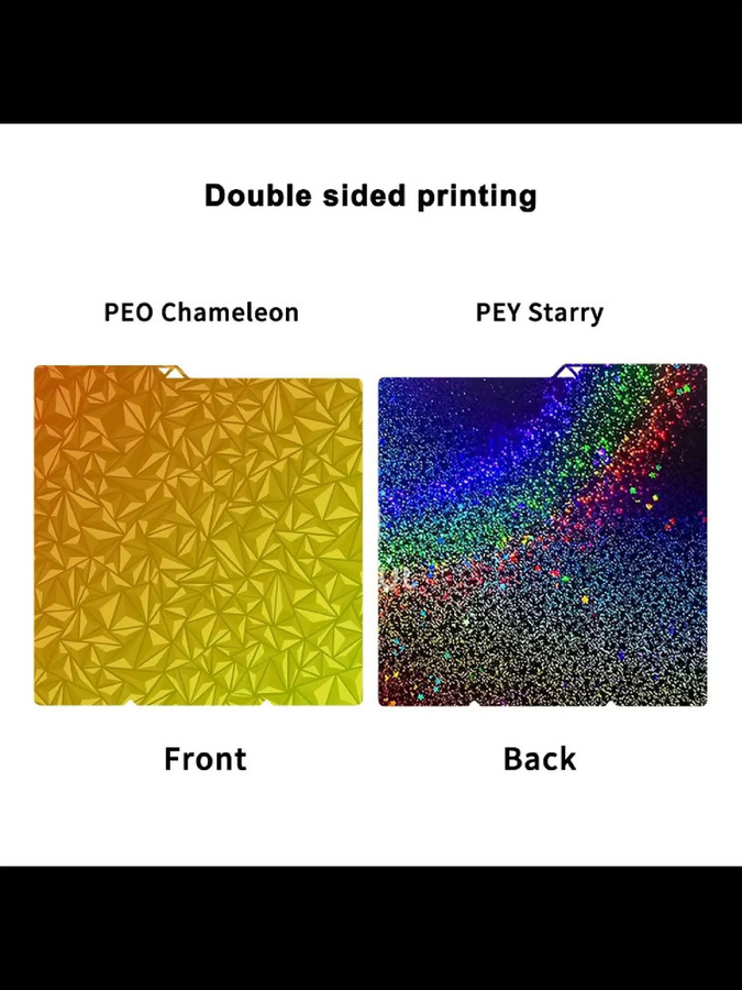 Doppelseitige Bauplatte als flexibles Druckbett mit klarer Textur für Kobra S1 3D-Drucker, B/T: 264 x 276 mm, transparent/multicolour - Bild 7