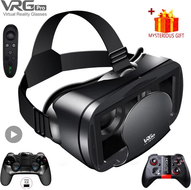 AyeBeau 3D-VR-Headset intelligente Virtual-Reality-Brille für Smartphones in Schwarz - Bild 1