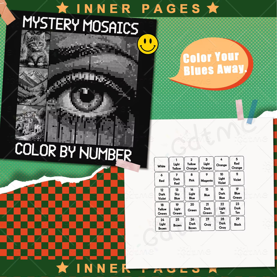 MYSTERY MOSAIC COLOR Malen nach Zahlen Set für Erwachsene in Multicolour - Bild 4
