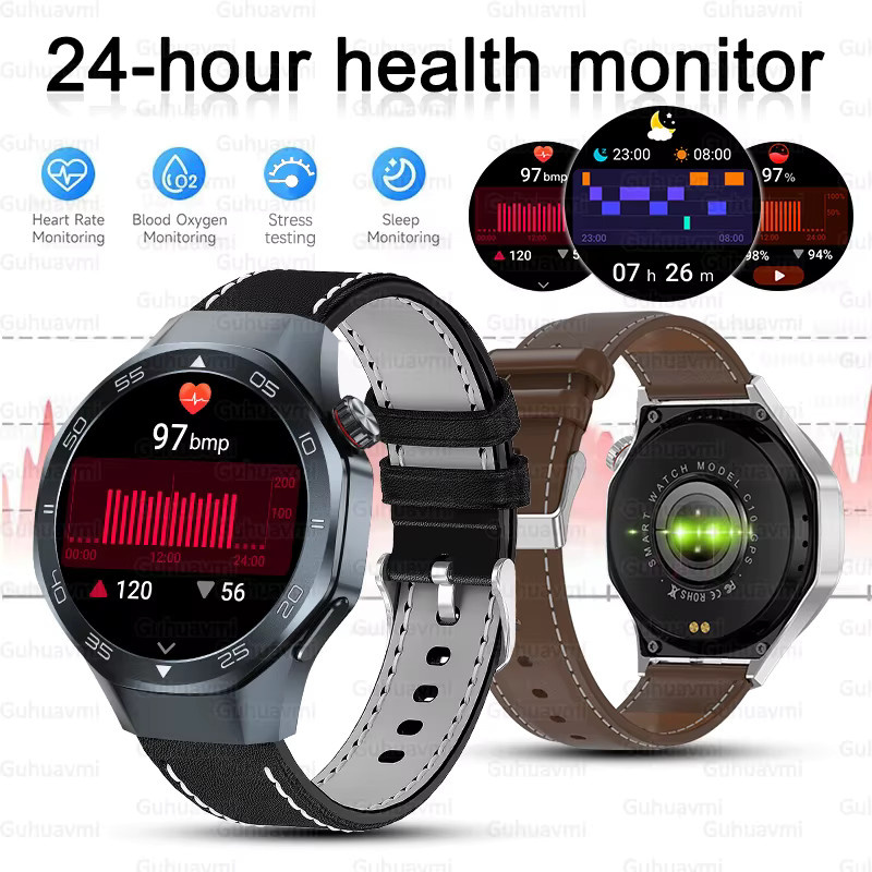 GUHUAVMI Smartwatch, Schwarz, GPS, Herren, 3 ATM - Bild 4
