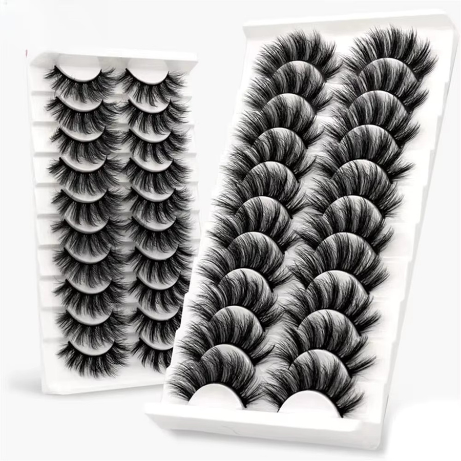 Künstliche Wimpern, Black, 20 mm, Vollstreifen, 10 Paar - Bild 5